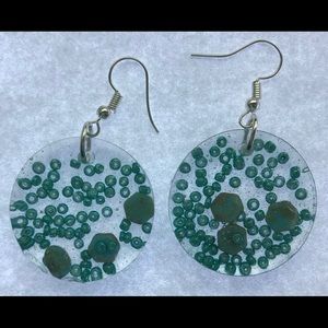 Homemade resin earrings